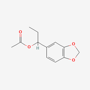 molecular formula C12H14O4 B12793655 1'-Acetoxy-2',3'-dihydrosafrole CAS No. 73455-01-3