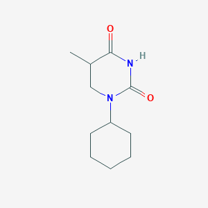 molecular formula C11H18N2O2 B12793701 1-Cyclohexyl-5-methyl-1,3-diazinane-2,4-dione CAS No. 6297-68-3