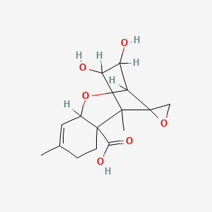 molecular formula C15H20O6 B12793705 Trichothec-9-en-15-oic acid, 12,13-epoxy-3,4-dihydroxy- CAS No. 81331-37-5