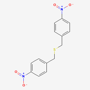 molecular formula C14H12N2O4S B12793723 Hydroxy(4-(((4-(hydroxy(oxido)amino)benzyl)thio)methyl)phenyl)azane oxide CAS No. 1835-71-8