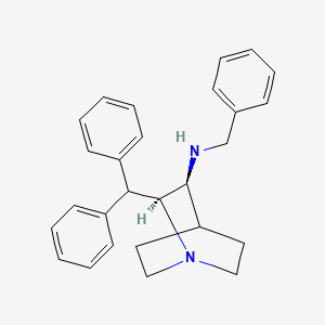 molecular formula C27H30N2 B1279374 (2-Benzhydryl-1-aza-bicyclo[2.2.2]oct-3-yl)-benzyl-amine CAS No. 155681-48-4