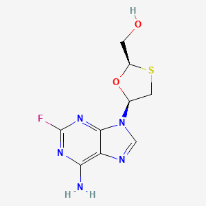 1,3-Oxathiolane-2-methanol, 5-(6-amino-2-fluoro-9H-purin-9-yl)-, (2R-cis)-