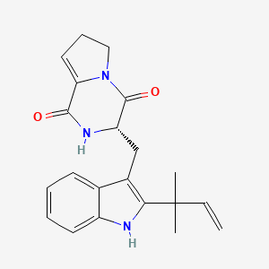 Pyrrolo(1,2-a)pyrazine-1,4-dione, 3-((2-(1,1-dimethyl-2-propenyl)-1H-indol-3-yl)methyl)-2,3,6,7-tetrahydro-, (S)-