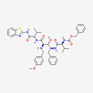 2R,3S,4S)-N-(4-((N-((Benzyloxy)carbonyl)valyl)amino)-3-hydroxy-2-(4-methoxy-benzylamino)-5-phenylpentanoyl)valine 2-benzothiazolamide