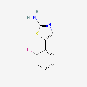 molecular formula C9H7FN2S B1279379 5-(2-Fluorophenyl)-1,3-thiazol-2-amine CAS No. 1025927-65-4
