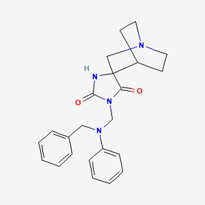 Spiro(1-azabicyclo(2.2.2)octane-3,4'-imidazolidine)-2',5'-dione, 1'-((phenyl(phenylmethyl)amino)methyl)-