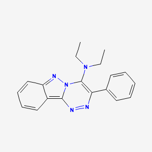 molecular formula C19H19N5 B12793877 (1,2,4)Triazino(4,3-b)indazol-4-amine, N,N-diethyl-3-phenyl- CAS No. 64781-61-9