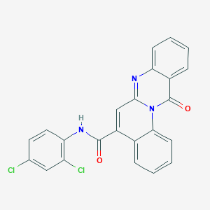 N-(2,4-Dichlorophenyl)-12-oxo-12H-quino[2,1-b]quinazoline-5-carboxamide