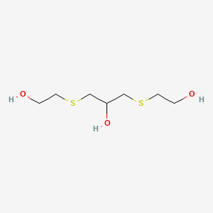 molecular formula C7H16O3S2 B12793912 1,3-Bis[(2-hydroxyethyl)sulfanyl]propan-2-ol CAS No. 5324-06-1