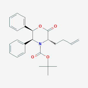 molecular formula C25H29NO4 B1279402 (3S,5S,6R)-3-(3-Butenyl)-2-oxo-5,6-diphenyl-4-morpholinecarboxylic Acid tert-Butyl Ester 