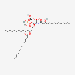 D-Glucose, 2-deoxy-2-((3-hydroxy-1-oxotetradecyl)amino)-, 4-(dihydrogen phosphate) 3-(3-((1-oxotridecyl)oxy)tetradecanoate), (2(R),3(R))-