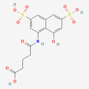 Pentanoic acid, 5-((8-hydroxy-3,6-disulfo-1-naphthalenyl)amino)-5-oxo-