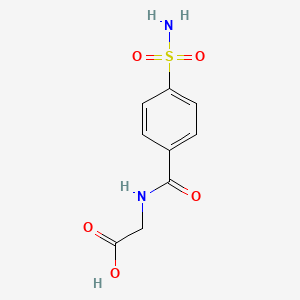 molecular formula C9H10N2O5S B1279413 2-[(4-磺酰苯基)甲酰氨基]乙酸 CAS No. 143288-21-5