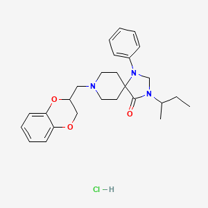 1,3,8-Triazaspiro(4.5)decan-4-one, 8-(1,4-benzodioxan-2-ylmethyl)-3-sec-butyl-1-phenyl-, hydrochloride