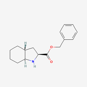 molecular formula C16H21NO2 B1279414 (2S,3aR,7aS)-苯甲基八氢-1H-吲哚-2-羧酸酯 CAS No. 87679-38-7