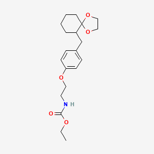 Ethyl (2-(4-(1,4-dioxaspiro(4.5)dec-6-ylmethyl)phenoxy)ethyl)carbamate