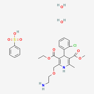 molecular formula C26H35ClN2O10S B12794185 Amlodipine besylate dihydrate CAS No. 532929-68-3