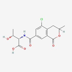 L-Threonine, N-((5-chloro-3,4-dihydro-3-methyl-1-oxo-1H-2-benzopyran-7-yl)carbonyl)-