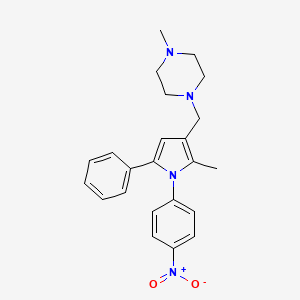 Piperazine, 1-methyl-4-((2-methyl-1-(4-nitrophenyl)-5-phenyl-1H-pyrrol-3-yl)methyl)-