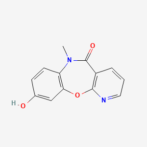 molecular formula C13H10N2O3 B12794289 9-Hydroxy-6-methyl-pyrido(2,3-b)(1,5)benzoxazepin-5(6H)-one CAS No. 140413-16-7