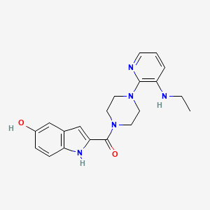 Piperazine, 1-(3-(ethylamino)-2-pyridinyl)-4-((5-hydroxy-1H-indol-2-yl)carbonyl)-