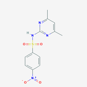 molecular formula C12H12N4O4S B127945 N-(4,6-Dimethyl-2-pyrimidinyl)-4-nitrobenzenesulfonamide CAS No. 153312-38-0