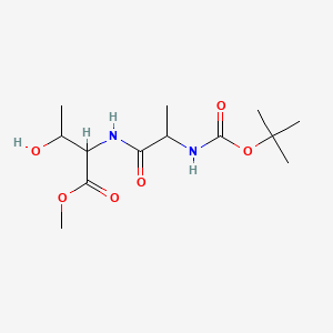 Methyl 2-((2-((tert-butoxycarbonyl)amino)propanoyl)amino)-3-hydroxybutanoate