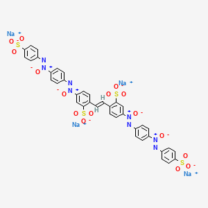 Benzenesulfonic acid, 5-((4-((4-sulfophenyl)azoxy)phenyl)azoxy)-2-(2-(2-sulfo-4-((4-((4-sulfophenyl)azoxy)phenyl)azoxy)phenyl)ethenyl)-, tetrasodium salt