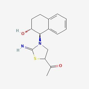 trans-2-((2-Hydroxy-1,2,3,4-tetrahydronaphthalene-1-yl)imino)-3-acetylthiazolidine