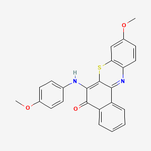 9-Methoxy-6-((4-methoxyphenyl)amino)-5H-benzo(a)phenothiazin-5-one