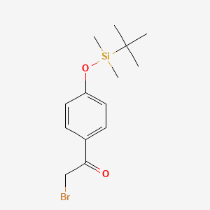 B1279490 Ethanone, 2-bromo-1-[4-[[(1,1-dimethylethyl)dimethylsilyl]oxy]phenyl]- CAS No. 157610-58-7