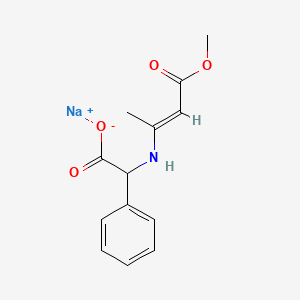 Sodium ((3-methoxy-1-methyl-3-oxo-1-propenyl)amino)phenylacetate