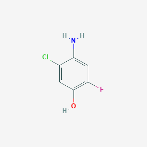 molecular formula C6H5ClFNO B1279493 4-氨基-5-氯-2-氟苯酚 CAS No. 847872-10-0