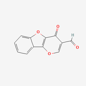 Pyrano(5,6-b)(1)benzoxole-3-carbaldehyde, 4-oxo-