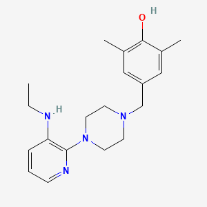 Phenol, 4-((4-(3-(ethylamino)-2-pyridinyl)-1-piperazinyl)methyl)-2,6-dimethyl-