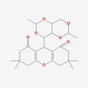 9-(2,6-Dimethyltetrahydro(1,3)dioxino(5,4-d)(1,3)dioxin-4-yl)-3,3,6,6-tetramethyl-3,4,5,6,7,9-hexahydro-1H-xanthene-1,8(2H)-dione