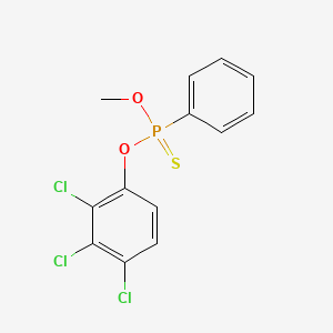 molecular formula C13H10Cl3O2PS B12795052 O-Methyl O-(2,3,4-trichlorophenyl) phenylphosphonothioate CAS No. 86889-53-4