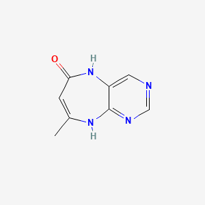 8-Methyl-5,9-dihydro-6H-pyrimido(4,5-b)(1,4)diazepin-6-one