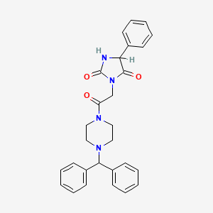 1-((2,5-Dioxo-4-phenyl-1-imidazolidinyl)acetyl)-4-(diphenylmethyl)piperazine