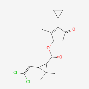 Cyclopropanecarboxylic acid, 3-(2,2-dichloroethenyl)-2,2-dimethyl-, 3-cyclopropyl-2-methyl-4-oxo-2-cyclopenten-1-yl ester