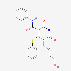 1-((2-Hydroxyethoxy)methyl)-5-(phenylcarbamoyl)-6-(phenylthio)uracil