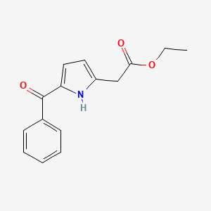 molecular formula C15H15NO3 B1279518 1H-吡咯-2-乙酸，5-苯甲酰基，乙酯 CAS No. 141054-41-3