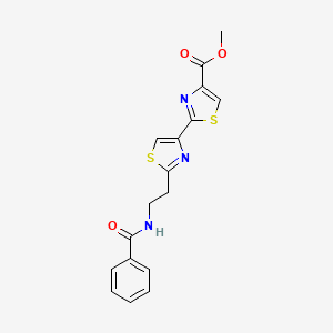 Methyl 2-[2-(2-benzamidoethyl)-1,3-thiazol-4-yl]-1,3-thiazole-4-carboxylate