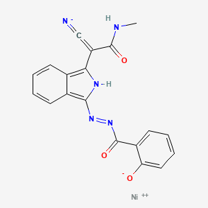 Nickel, ((2-(hydroxy-kappaO)benzoic acid-kappaO) (3-(1-cyano-2-(methylamino)-2-(oxo-kappaO)ethylidene)-2,3-dihydro-1H-isoindol-1-ylidene-kappaN)hydrazidato(2-))-