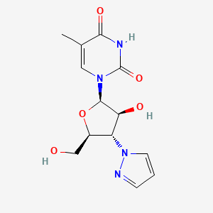 1-(3-Pyrazol-1-yl-3-deoxy-beta-D-arabinofuranosyl)thymine