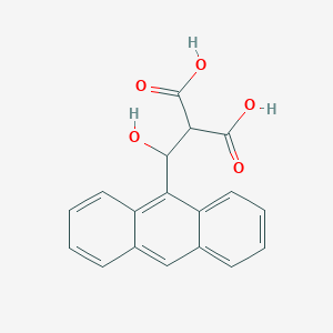 molecular formula C18H14O5 B12795207 [(Anthracen-9-yl)(hydroxy)methyl]propanedioic acid CAS No. 7512-21-2