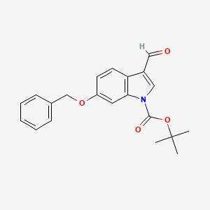 molecular formula C21H21NO4 B1279524 1-Boc-6-苄氧基-3-甲酰吲哚 CAS No. 630110-71-3