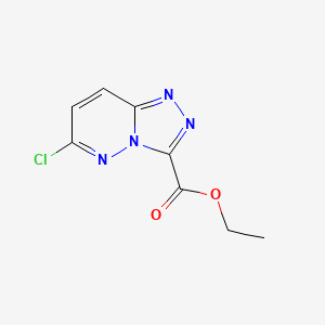 molecular formula C8H7ClN4O2 B1279545 6-氯-[1,2,4]三唑并[4,3-b]哒嗪-3-羧酸乙酯 CAS No. 75680-93-2