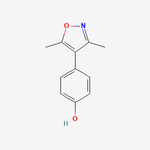 molecular formula C11H11NO2 B1279576 4-(3,5-二甲基异恶唑-4-基)苯酚 CAS No. 875628-75-4