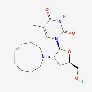 Uridine, 2',3'-dideoxy-5-methyl-2'-(octahydro-1H-azonin-1-yl)-